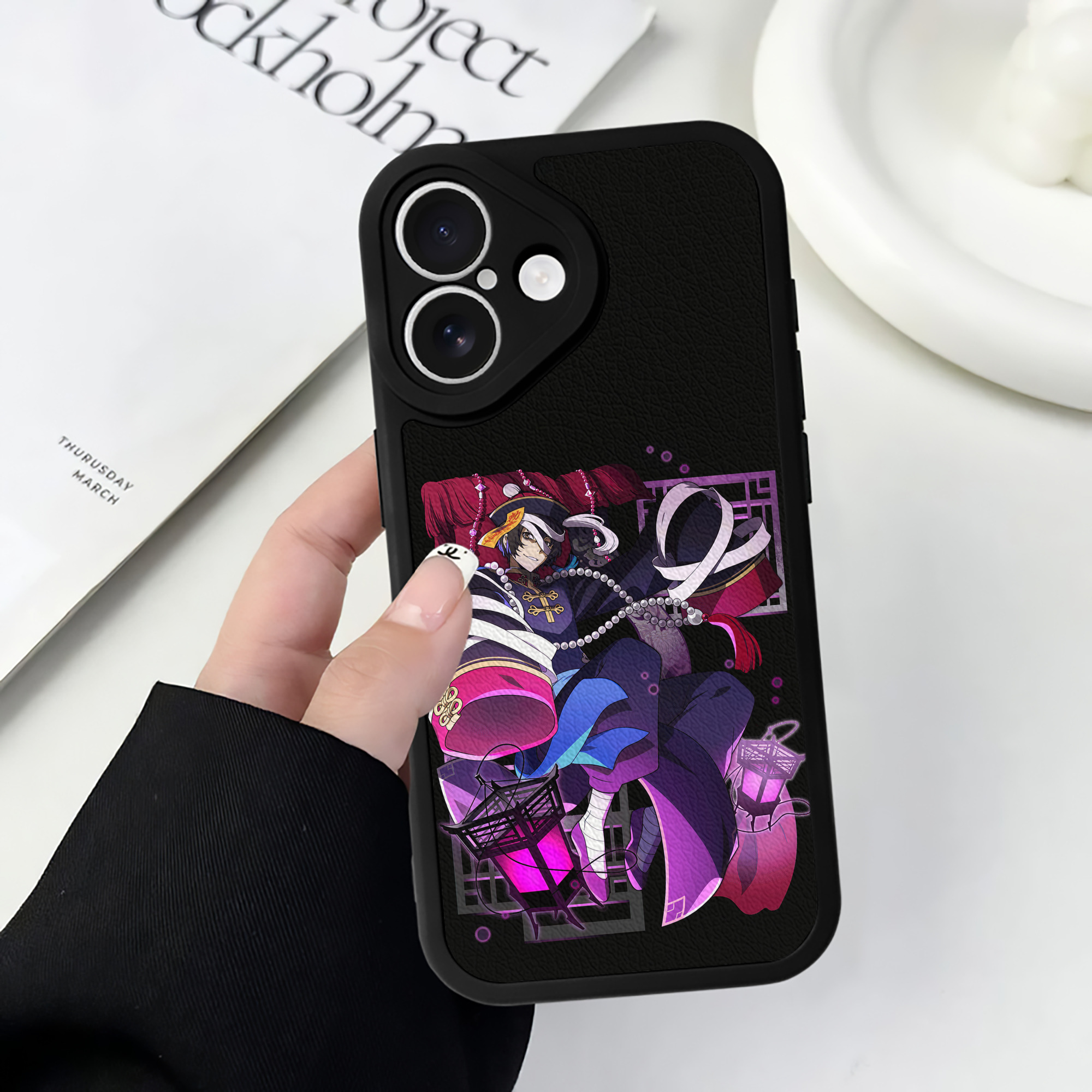 （画像用） 文豪ストレイドッグス Bungo Stray Dogs 【iPhone 16シリーズ対応】シリコンスマホケース（レザー調） 材質：シリコン